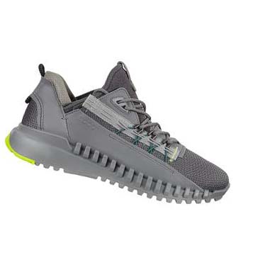 Men's Ecco Zipflex Low Sneakers Grey | Canada 672JPQ